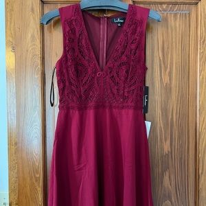 Lulus Maroon Mini Semi-Formal Dress